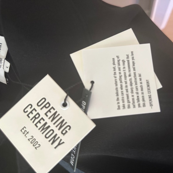 NWT - Opening Ceremony Black BodyCon Stretch Skirt with Side Ruffles - Size L - Picture 10 of 13